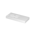 INK Unlimited lavabo - 100x45x11cm porcelaine gauche avec 1 trou de robinet - blanc brillant SW956087