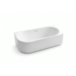 ZEZA Pure baignoire semi-îlot d'angle - droite - 170x80x58cm - acrylique - blanc mat SW962845