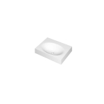 INK Smooth wastafel - 60x45x9cm - 1 wasbak - 0 kraangaten - polystone wit mat SW798264