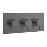 Crosswater MPRO 2 Robinet de douche - thermostatique - 3 boutons - horizontal - Gunmetal SW928269
