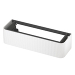 INK Concept R Meuble sous-lavabo - 140x45x35cm - 1 tiroir - poignées rapportées - fraisé - coins arrondis - MDF laqué - blanc mat SW1405588