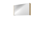 Proline spiegelkast comfort avec miroir sur plaque intérieur 2 portes 100x14x60cm idéal chêne SW350547