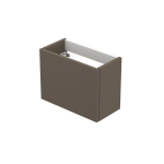 INK Versus Meuble sous-lavabo pour lave-mains - 36x18x27cm - 1 porte - ouvrant à gauche et à droite - sans poignée - MDF laqué taupe mat SW157978