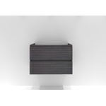 H&R Badmeubelen Infinity Wastafelonderkast - 80x44.8x55cm - 3D-front - 2 lades - greeploos - wenge SW873380
