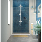 Sealskin Contour Porte coulissante pour niche 140x200 cm, verre de sécurité clair 6 mm Blanc mat SW696334