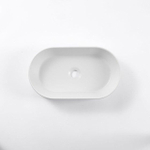 FugaFlow Eccelente Pietra Waskom - 52x31x12cm - ovaal - keramiek - glans wit SW1468929