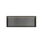 Hotbath &MORE Boîte d'encastrement ou niche encastrée - 30x80x10 - avec LED IP44 - Gunmetal brossé PVD SW1246629