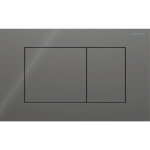 Geberit Sigma40 bedieningsplaat - 2-toets spoeling - extra dun - vierkante knoppen - glas - glans lava (grijs) SW1237152