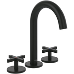 Villeroy & Boch Loop & Friends wastafeluitloop set - met kruisgreep - mat zwart SW974349
