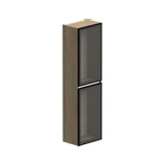 Thebalux Hoge kast 165x45x29 2x glasdeur 1x greeplijst aluminium rechts draaiend t.b.v. Type 1/3/5/9 SW841062