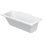 Duravit Durastyle Baignoire acrylique rectangulaire avec dossier gauche 170x70x46cm sans pieds ou tabliers blanc SW54480