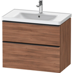 Duravit D-neo Meuble sous vasque 78.4x45.2x62.5cm 2 tiroirs Noyer mat SW641155