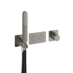 Hotbath Gal Hotbath Gal Afbouwdeel voor inbouwthermostaat met 2 pushbuttons nikkel geborsteld SW656906
