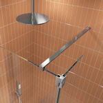 Crosswater GALLERY Stabilisatiestang - voor wandglas bevestiging - 10mm - glas - hoogglans chroom SW700814