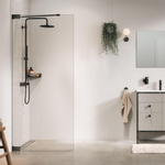 Sealskin Pure Paroi de douche à l'italienne - 90x200cm - verre transparent - 8mm - traitement anticalcaire - gunmetal SW1079882