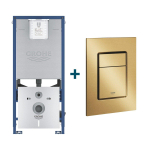 Grohe Rapid SLX Inbouwreservoir - met 3-in-1 set frame - inclusief Skate Cosmopolitan bedieningsplaat - cool sunrise (goud) SW529062