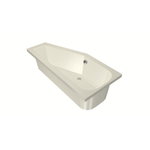 Xenz Lagoon Hoekbad - 160x75x48 - afvoer Midden - Links - Compact - acryl - pergamon SW102949