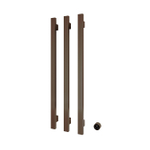 Hotbath &MORE Handdoekradiator - 57x115cm - vierkant - 3 stangen - verticaal - met schakelaar - tuscan bronze (brons) SW1245846
