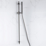 Fortifura Calvi glijstangset - met staafhanddouche - gladde doucheslang - PVD - geborsteld gunmetal (antraciet) SW1159298