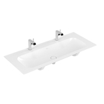 Villeroy & Boch finion meubelwastafel - met 2 kraangaten - 120x50cm CeramicPlus - zonder overloop - Stone White (mat wit) SW209578