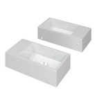 INK Versus Fontaine - 36x18x9cm - vasque à droite - 0 trous de robinet - polystone blanc brillant SW157956