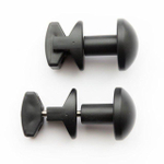 Rosani Classic set handdoekhaakjes zwart - set van 2 SW791413