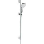 Hansgrohe Croma Select E glijstangset met Croma Select E 1jet handdouche EcoSmart 90cm met Isiflex`B doucheslang 160cm wit/chroom 0605318