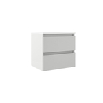 Adema Chacito Meuble sous-lavabo - 60x39,5x55cm - peu profond - 2 tiroirs - sans poignée - blanc mat SW1212806