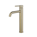 Fortifura Calvi Wastafelkraan - 33.9cm - verhoogd - opbouw - PVD - geborsteld messing (goud) SW720549