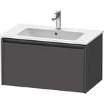 Duravit Ketho.2 Wastafelonderbouwkast - met 1 lade - 81x48x44cm - met greep antraciet - grafiet mat SW772986