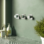 Hotbath Gal Afbouwdeel - voor inbouwdouchethermostaat - met 2 stopkranen Horizontaal/verticaal - hoogglans chroom SW656145
