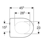 Geberit Renova closetzitting met deksel topfix softclose pergamon SW422133