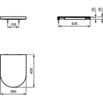 Ideal standard Blend abattant WC avec couvercle softclose blanc SW523539