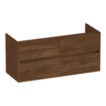 BRAUER Adore Wavy meuble sous lavabo 120 4 tiroirs softclose - sans poignée - 2 découpes pour siphon - Forêt Cacao SW1208840