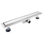 Fortifura Galeria Caniveau de douche 80cm avec grille fermée et bride de sol en acier inoxydable SW716570
