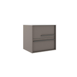 Saniclass Prime Essential Meuble sous lavabo - 60x55x46cm - 2 tiroirs - Poignée standard - MDF - taupe SW892660