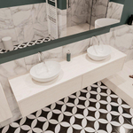 ENSEMBLE DE MEUBLE MONDIAZ LUSH - 180 cm - 2 tiroirs - lavabo BARCO - 2 lavabos - 2 trous de robinet - sous-couche SW409696