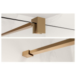 Fortifura Galeria inloopdouche verlengde stabilisatiestang 200cm los incl.bevestigingsmaterialen - PVD - geborsteld koper SW927772