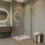 Fortifura Galeria Cabine de douche - 100x100x200 - Profilé - verre de sécurité - anticalcaire - chrome SW1224374