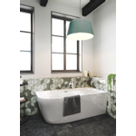 Zeza Cheb Half Vrijstaand Hoekbad - rechts - 170x80cm -incl poten - sifon - acryl - glans wit SW647688