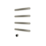 Hotbath &MORE Radiateur sèche-serviettes - 50x76cm - carré - 4 barres - horizontal - avec interrupteur - nickel brossé SW1245800
