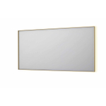 INK SP32 miroir - 160x4x80cm rectangulaire dans un cadre en acier incl LED indirect - chauffage - changement de couleur - dimmable et interrupteur - or mat brossé SW955838