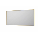 INK SP32 spiegel - 160x4x80cm rechthoek in stalen kader incl indir LED - verwarming - color changing - dimbaar en schakelaar - geborsteld mat goud SW955838