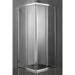 Adema Glass Cabine de douche carré avec 2 portes coulissantes 80x80x185cm profil chrome verre transparent SW8747