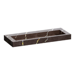 Saniclass Artificial Marble Lavabo pour meuble - 119.6x10.5x45.7cm - sans trop-plein - 1 vasque - sans trou de robinet - composite - Copper Brown SW957308