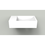 Arcqua Marble Free fontein - 40x22x12cm - zonder kraangat - wasbak rechts - glans wit SW909459