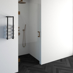BRAUER Void nisdeur helder glas 80x200 omkeerbaar incl. glascoating PVD koper geborsteld SW486601