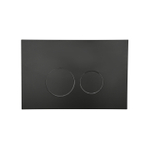 QeramiQ Push Plaque de commande - pour réservoir encastré Geberit UP320 - double chasse - boutons ronds - matière synthétique noir mat SW706188