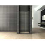 Wiesbaden Skyline Nis schuifdeur - 140x200cm - 8mm - nano helder glas - mat zwart SW545042
