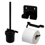Set de WC Haceka IXI - 3 pièces - Noir Mat SW1177002